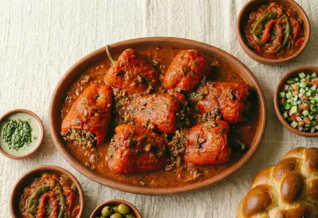 פלפל ממולא בשר ואורז